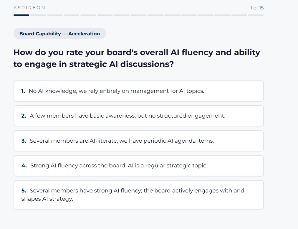 Aspireon assessment question flow